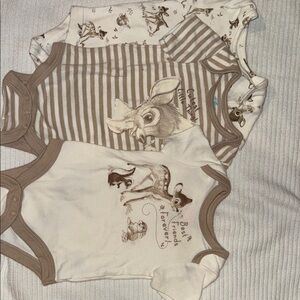 Disney Brown and Cream Bodysuit Set for Infants